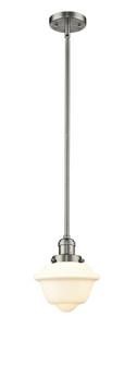 Oxford - 1 Light - 8 inch - Brushed Satin Nickel - Stem Hung - Mini Pendant (3442|201S-SN-G531)
