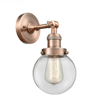 Beacon - 1 Light - 6 inch - Antique Copper - Adjustable Sconce (3442|203-AC-G202-6-LED)