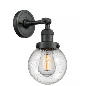 Beacon - 1 Light - 6 inch - Matte Black - Adjustable Sconce (3442|203-BK-G204-6-LED)