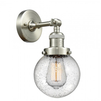 Beacon - 1 Light - 6 inch - Brushed Satin Nickel - Adjustable Sconce (3442|203-SN-G204-6)