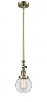 Beacon - 1 Light - 6 inch - Antique Brass - Stem Hung - Adjustable Mini Pendant (3442|206-AB-G202-6-LED)