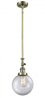 Beacon - 1 Light - 8 inch - Antique Brass - Stem Hung - Adjustable Mini Pendant (3442|206-AB-G202-8-LED)