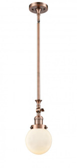 Beacon - 1 Light - 6 inch - Antique Copper - Stem Hung - Adjustable Mini Pendant (3442|206-AC-G201-6-LED)