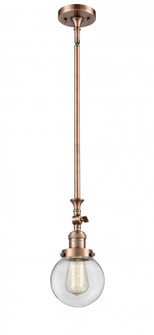 Beacon - 1 Light - 6 inch - Antique Copper - Stem Hung - Mini Pendant (3442|206-AC-G202-6)