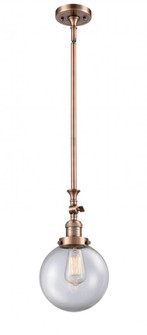 Beacon - 1 Light - 8 inch - Antique Copper - Stem Hung - Adjustable Mini Pendant (3442|206-AC-G202-8)