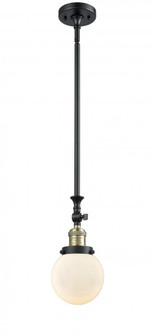 Beacon - 1 Light - 6 inch - Black Antique Brass - Stem Hung - Adjustable Mini Pendant (3442|206-BAB-G201-6)