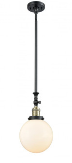 Beacon - 1 Light - 8 inch - Black Antique Brass - Stem Hung - Adjustable Mini Pendant (3442|206-BAB-G201-8)