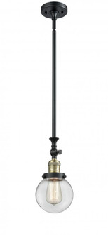 Beacon - 1 Light - 6 inch - Black Antique Brass - Stem Hung - Adjustable Mini Pendant (3442|206-BAB-G202-6)