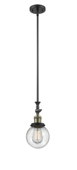 Beacon - 1 Light - 6 inch - Black Antique Brass - Stem Hung - Adjustable Mini Pendant (3442|206-BAB-G204-6-LED)