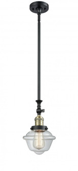 Oxford - 1 Light - 7 inch - Black Antique Brass - Stem Hung - Adjustable Mini Pendant (3442|206-BAB-G532-LED)