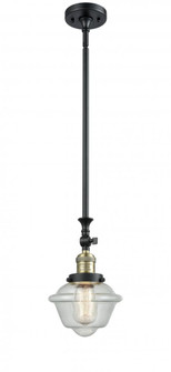 Oxford - 1 Light - 7 inch - Black Antique Brass - Stem Hung - Adjustable Mini Pendant (3442|206-BAB-G534-LED)