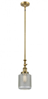 Stanton - 1 Light - 6 inch - Brushed Brass - Stem Hung - Adjustable Mini Pendant (3442|206-BB-G262)
