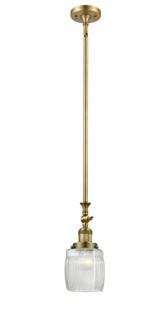 Colton - 1 Light - 6 inch - Brushed Brass - Stem Hung - Adjustable Mini Pendant (3442|206-BB-G302-LED)