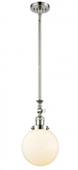 Beacon - 1 Light - 8 inch - Polished Nickel - Stem Hung - Adjustable Mini Pendant (3442|206-PN-G201-8)