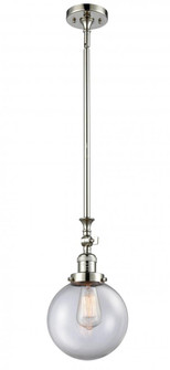 Beacon - 1 Light - 8 inch - Polished Nickel - Stem Hung - Adjustable Mini Pendant (3442|206-PN-G202-8-LED)