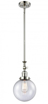 Beacon - 1 Light - 8 inch - Polished Nickel - Stem Hung - Adjustable Mini Pendant (3442|206-PN-G204-8-LED)