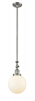 Beacon - 1 Light - 8 inch - Brushed Satin Nickel - Stem Hung - Adjustable Mini Pendant (3442|206-SN-G201-8)