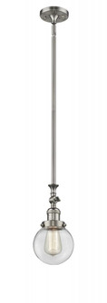 Beacon - 1 Light - 6 inch - Brushed Satin Nickel - Stem Hung - Adjustable Mini Pendant (3442|206-SN-G202-6-LED)