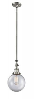 Beacon - 1 Light - 8 inch - Brushed Satin Nickel - Stem Hung - Adjustable Mini Pendant (3442|206-SN-G202-8-LED)