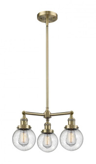 Beacon - 3 Light - 19 inch - Antique Brass - Stem Hung - Chandelier (3442|207-AB-G204-6)