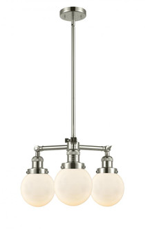 Beacon - 3 Light - 19 inch - Polished Nickel - Stem Hung - Chandelier (3442|207-PN-G201-6-LED)