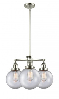 Beacon - 3 Light - 22 inch - Polished Nickel - Stem Hung - Chandelier (3442|207-PN-G202-8)