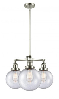 Beacon - 3 Light - 22 inch - Polished Nickel - Stem Hung - Chandelier (3442|207-PN-G204-8)