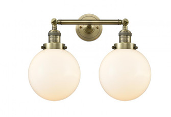 Beacon - 2 Light - 19 inch - Antique Brass - Adjustable Bath Vanity Light (3442|208-AB-G201-8-LED)
