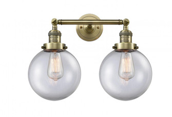 Beacon - 2 Light - 19 inch - Antique Brass - Adjustable Bath Vanity Light (3442|208-AB-G202-8)