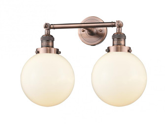 Beacon - 2 Light - 19 inch - Antique Copper - Adjustable Bath Vanity Light (3442|208-AC-G201-8-LED)