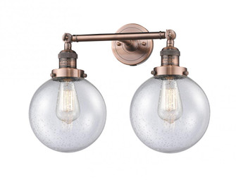 Beacon - 2 Light - 19 inch - Antique Copper - Adjustable Bath Vanity Light (3442|208-AC-G204-8-LED)