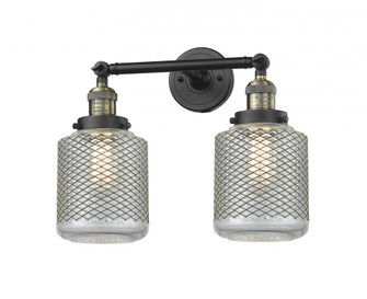 Stanton - 2 Light - 16 inch - Black Antique Brass - Adjustable Bath Vanity Light (3442|208-BAB-G262)