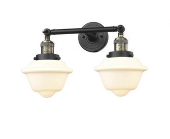 Oxford - 2 Light - 17 inch - Black Antique Brass - Adjustable Bath Vanity Light (3442|208-BAB-G531-LED)