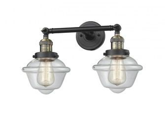 Oxford - 2 Light - 17 inch - Black Antique Brass - Adjustable Bath Vanity Light (3442|208-BAB-G532)
