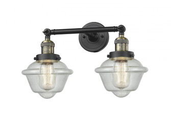 Oxford - 2 Light - 17 inch - Black Antique Brass - Adjustable Bath Vanity Light (3442|208-BAB-G534)