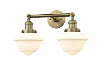 Oxford - 2 Light - 17 inch - Brushed Brass - Adjustable Bath Vanity Light (3442|208-BB-G531-LED)