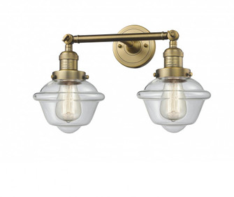 Oxford - 2 Light - 17 inch - Brushed Brass - Adjustable Bath Vanity Light (3442|208-BB-G532-LED)