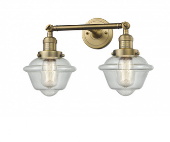 Oxford - 2 Light - 17 inch - Brushed Brass - Adjustable Bath Vanity Light (3442|208-BB-G534)