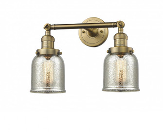 Bell - 2 Light - 15 inch - Brushed Brass - Adjustable Bath Vanity Light (3442|208-BB-G58-LED)