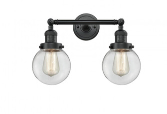 Beacon - 2 Light - 17 inch - Matte Black - Adjustable Bath Vanity Light (3442|208-BK-G202-6-LED)