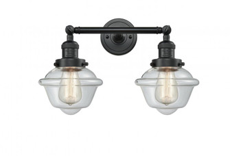 Oxford - 2 Light - 17 inch - Matte Black - Adjustable Bath Vanity Light (3442|208-BK-G532-LED)