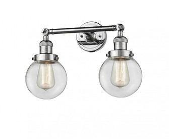 Beacon - 2 Light - 17 inch - Polished Chrome - Adjustable Bath Vanity Light (3442|208-PC-G202-6)