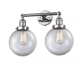 Beacon - 2 Light - 19 inch - Polished Chrome - Adjustable Bath Vanity Light (3442|208-PC-G202-8)