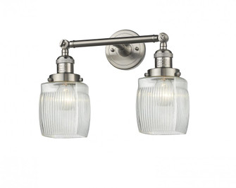 Colton - 2 Light - 16 inch - Brushed Satin Nickel - Bath Vanity Light (3442|208-SN-G302-LED)