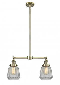Chatham - 2 Light - 21 inch - Antique Brass - Stem Hung - Adjustable Island Light (3442|209-AB-G142)