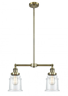 Canton - 2 Light - 21 inch - Antique Brass - Stem Hung - Adjustable Island Light (3442|209-AB-G182-LED)