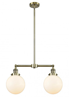 Beacon - 2 Light - 25 inch - Antique Brass - Stem Hung - Adjustable Island Light (3442|209-AB-G201-8)