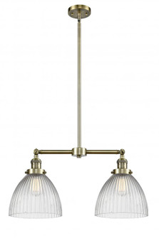 Seneca Falls - 2 Light - 21 inch - Antique Brass - Stem Hung - Adjustable Island Light (3442|209-AB-G222)