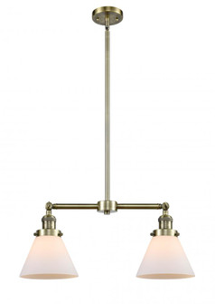 Cone - 2 Light - 21 inch - Antique Brass - Stem Hung - Adjustable Island Light (3442|209-AB-G41-LED)