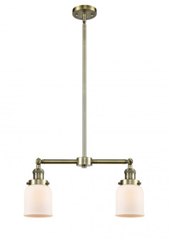 Bell - 2 Light - 21 inch - Antique Brass - Stem Hung - Adjustable Island Light (3442|209-AB-G51-LED)